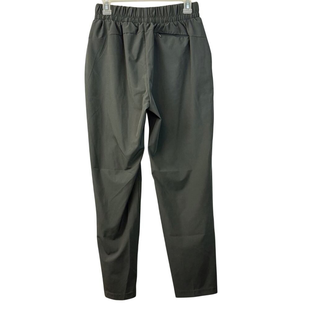 Apana Green Activewear Pants Patch Pockets Elastic Waist Sporty Wrinkle Free - Picture 2 of 16